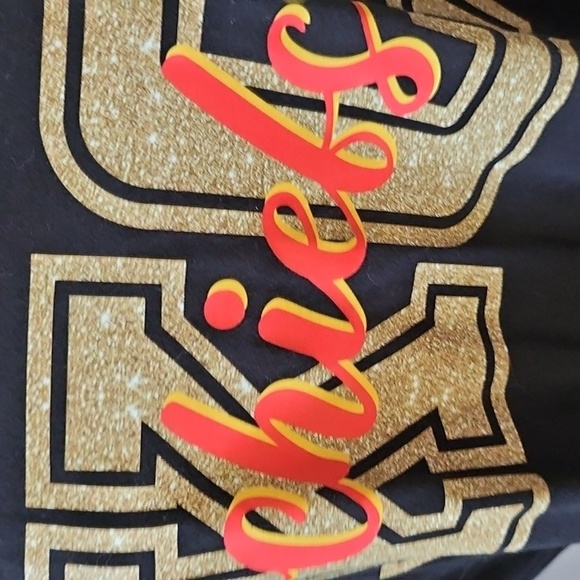 Gildan Black KC Chiefs Short Sleeve Tee with Gold and Red Graphics - Picture 5 of 14